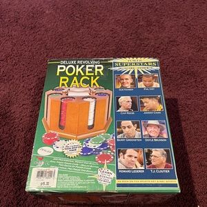 Vintage Deluxe Revolving Poker Rack , never used and still has original tags !